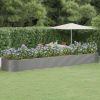 Garden Raised Bed Powder-coated Steel 229.9"x55.1"x26.8" Gray