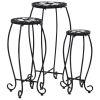 Mosaic Tables 3 pcs Black and White Ceramic