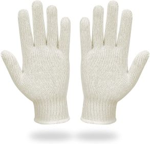 360 Pack Natural Color Working Gloves XS size. Cotton Polyester Gloves. Reusable Washable Knit Gloves, Medium Weight Gloves, Seamless Workwear Gloves.