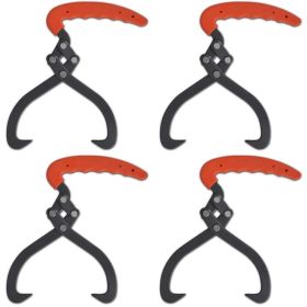4 pcs Log Tongs with PVC Handle