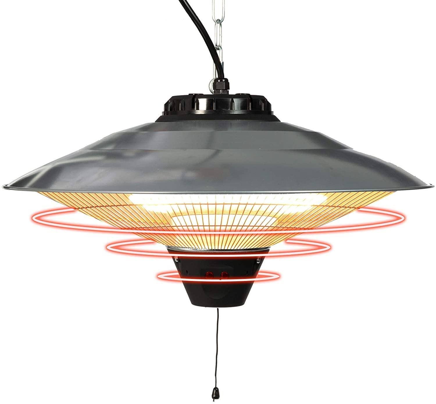 Electric Patio Heater Ceiling Mounted or Hanging Infrared Heater, Waterproof IP24 Electric Patio Heater Ceiling Mounted or Hanging Infrared Heater, Waterproof IP24