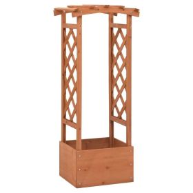 Trellis Planter with Arch 19.3"x15.4"x46.1" Firwood