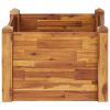 Garden Raised Bed 23.6"x23.6"x17.3" Solid Acacia Wood