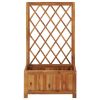 Garden Raised Bed with Trellis Solid Acacia Wood