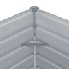 Raised Garden Bed 39.4"x39.4"x17.7" Galvanized Steel Gray