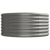 Garden Raised Bed Powder-coated Steel 144.9"x31.5"x14.2" Gray