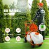 VEVOR Battery Powered Lawn Sprayer on Wheel, 0-90 PSI Adjustable Pressure, 15 Gallon Tank, Cart Sprayer with 8 Nozzles and 2 Wands, 12V 12Ah Battery,