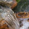 41x20x20" Large Brown Rock Wood-Look Fountain with Moss, Indoor & Outdoor Polyresin Water Feature for Garden & Backyard