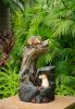 16.9x15x31.3" Decorative Brown Water Foutain with Otter Design, with Light and Pump, for Indoor and Outdoor