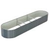 Garden Raised Bed 126"x31.5"x17.3" Galvanized Steel Gray