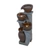 32.8" H 4-Tier Modern Outdoor Water Fountain - LED Lighted Indoor Outdoor Garden Fountains and Waterfalls for Garden, Patio, Backyard, Deck, Porch and