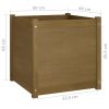 Garden Planter Honey Brown 23.6"x23.6"x23.6" Solid Wood Pine