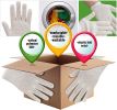 360 Pack Natural Color Working Gloves XS size. Cotton Polyester Gloves. Reusable Washable Knit Gloves, Medium Weight Gloves, Seamless Workwear Gloves.