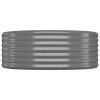 Garden Raised Bed Powder-coated Steel 155.9"x39.4"x14.2" Gray
