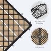 10 Pieces 12 x 12 Inch Acacia Wood Interlocking Tile Flooring-AS