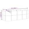 Garden Raised Bed Powder-coated Steel 88.2"x31.5"x26.8" Silver