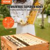 VEVOR Bee Hive, 10-Frame Complete Beehive Kit, 100% Beeswax Natural Wood, Includes 1 Medium Box with 10 Wooden Frames and Waxed Foundations, for Begin