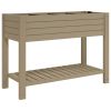 Garden Raised Bed Light Brown 43.3"x17.7"x31.1" Polypropylene