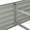 Garden Raised Bed 94.5"x31.5"x17.3" Galvanized Steel Gray