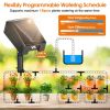 Automatic Solar Powered Drip Irrigation System Kit Rechargeable Plant Programmable Watering Timer Device Up to 15 Plants For Indoor Outdoor Patio Gard