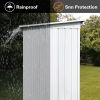 Metal garden sheds 5ftx4ft outdoor storage sheds White+Black
