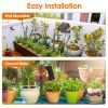 Automatic Solar Powered Drip Irrigation System Kit Rechargeable Plant Programmable Watering Timer Device Up to 15 Plants For Indoor Outdoor Patio Gard