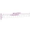 Patio Raised Bed Powder-coated Steel 199.6"x39.4"x14.2" Gray