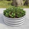 32.08*11.4" Tall Round Raised Garedn Bed, Metal Raised Beds for Vegetables, Outdoor Garden Raised Planter Box, Backyard Patio Planter Raised Beds for