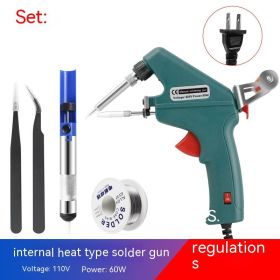 60W Internal Heat Manual Soldering Gun Household Repair Kit (Option: 110V US-Ceramic Heating Core-60w)