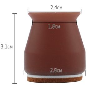 Felt Silicone Tables And Chairs Stool Leg Covers (Option: Walnut-S-32PCS)