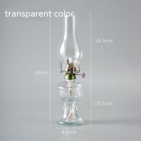 Retro Vintage Glass Kerosene Lamp (Option: L555 Transparent)
