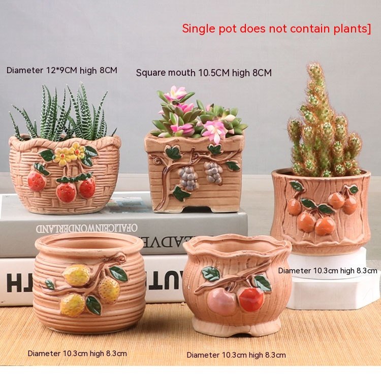 Succulent Small Flower Pot Stoneware Breathable Purple Sand Absorbent Basin Succulent Small Flower Pot Stoneware Breathable Purple Sand Absorbent Basin