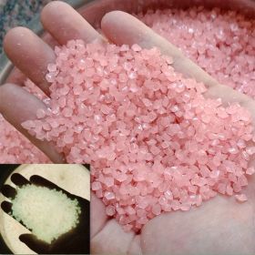 2000pcs/bag Glow In Dark Artificial Stone Gardening Aquarium Landscape Fluorescent Small Stone Vase Hourglass Luminous Sand Fluorescent Particles 50g (Color: Pink, size: 2000pcs/bag)