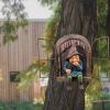 1pc Gnomes Elf Out The Door Statue, Whimsical Tree Tree Hugger, Decoration For Peeker Yard Art Outdoor, Decorations For The Living Room & Book Shelf &