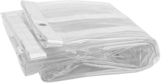 4 Size 400gsm Heavy Duty Waterproof PVC Transparent Tarpaulin Clear Tarp Glass Tarp Balcony Tarpaulin (Option: Clear tarp304)