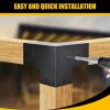 Pergola Kit,4 Pack Outdoor Wood Pergola Bracket,4x4 Pergolas Bracket,3-Way Right Angle Pergolas Bracket,DIY Post Foundation Kit for Wood Rattan Frame